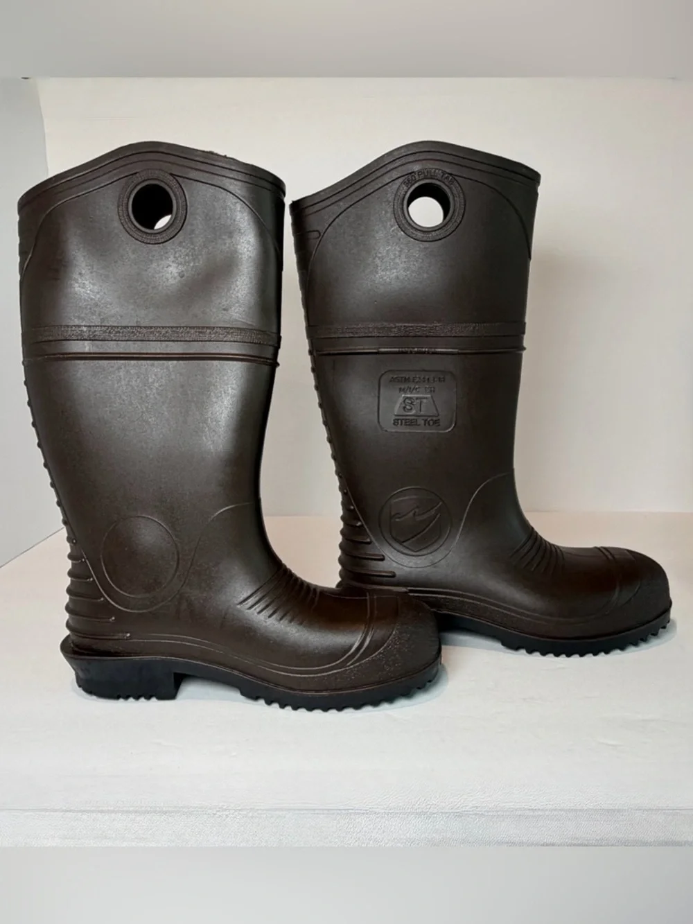 Steel Toe Waterproof‎ Work Boots - Dark Brown Unisex Sizes (M 4, W6)